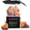 Raspberry & Peach Chocolate Hearts Ribbon Bag