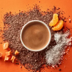 Salted Caramel & Clementine Hot Chocolate Sachets